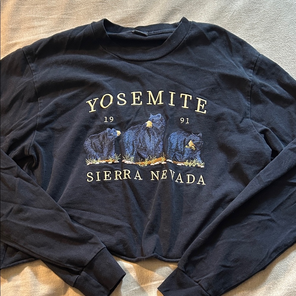 Yosemite brandy cropped long sleeve